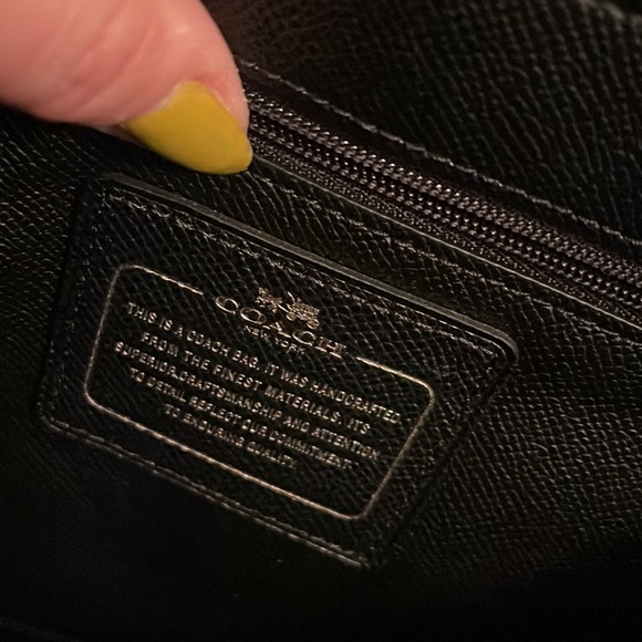 COACH -Page leather saddle bag in black floral - 33615 - NWT❤️ - Picture 3 of 12